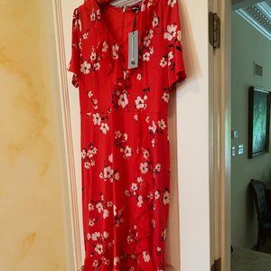 Karl Lagerfeld Red Midi Dress